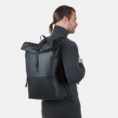 Bolso pequeño de hombre, Negro Brillante Bolso pequeño de hombre, Negro Brillante